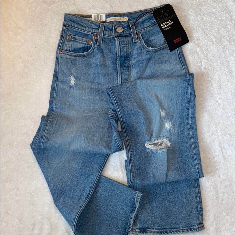 NEW Premium Levis Ribcage Straight Ankle - Picture 2 of 5